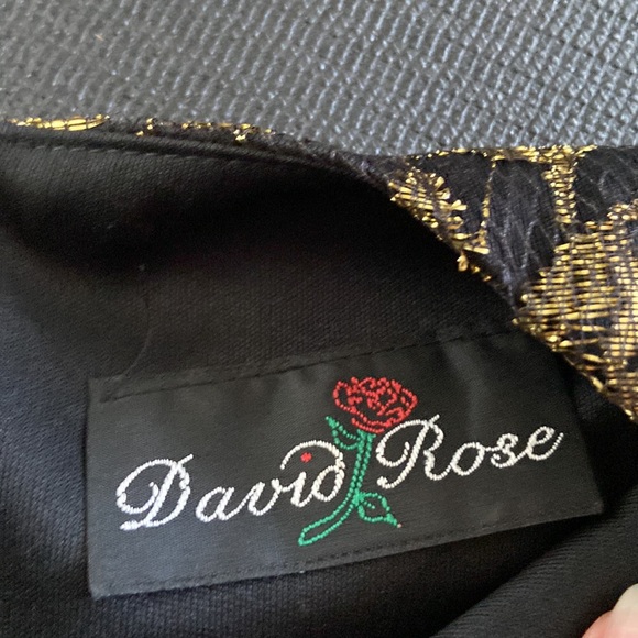 Vintage Black & Gold Dress - Picture 7 of 11